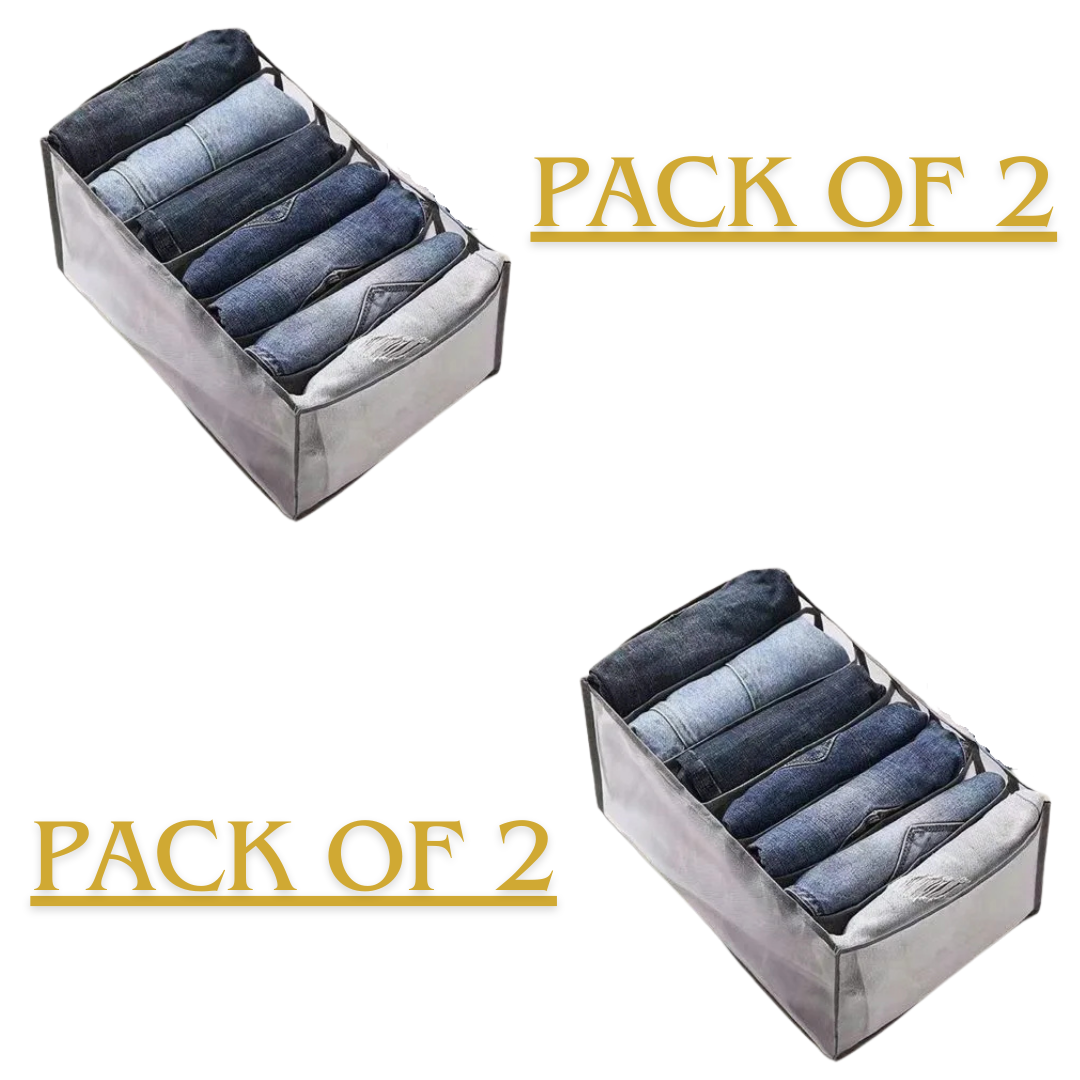 7 Grids Jeans Organizer / Wardrobe Organizer For Multiple Items