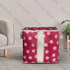 Non Woven Floral Storage Bag - Pink