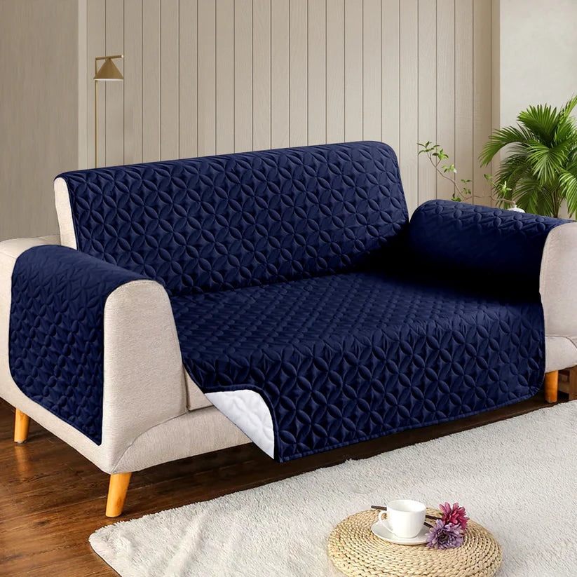 Korean Sofa Cover - Navy Blue