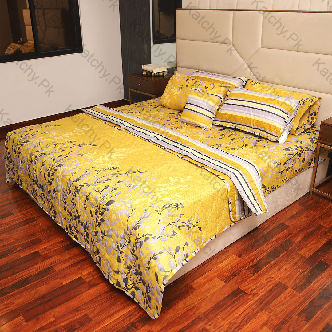 7 Pcs Quilted Comforter Set - Laburnum