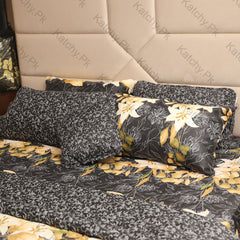 7 Pcs Quilted Comforter Set - Black Pendant