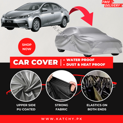 Toyota Corolla Altis Car Top Cover - Waterproof & Dustproof Silver Spray Coated + Free Bag