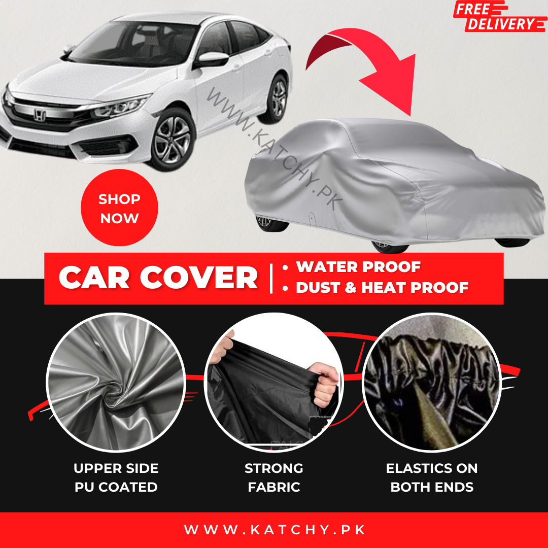 Honda Civic 2016-2019 Car Top Cover - Waterproof & Dustproof Silver Spray Coated + Free Bag