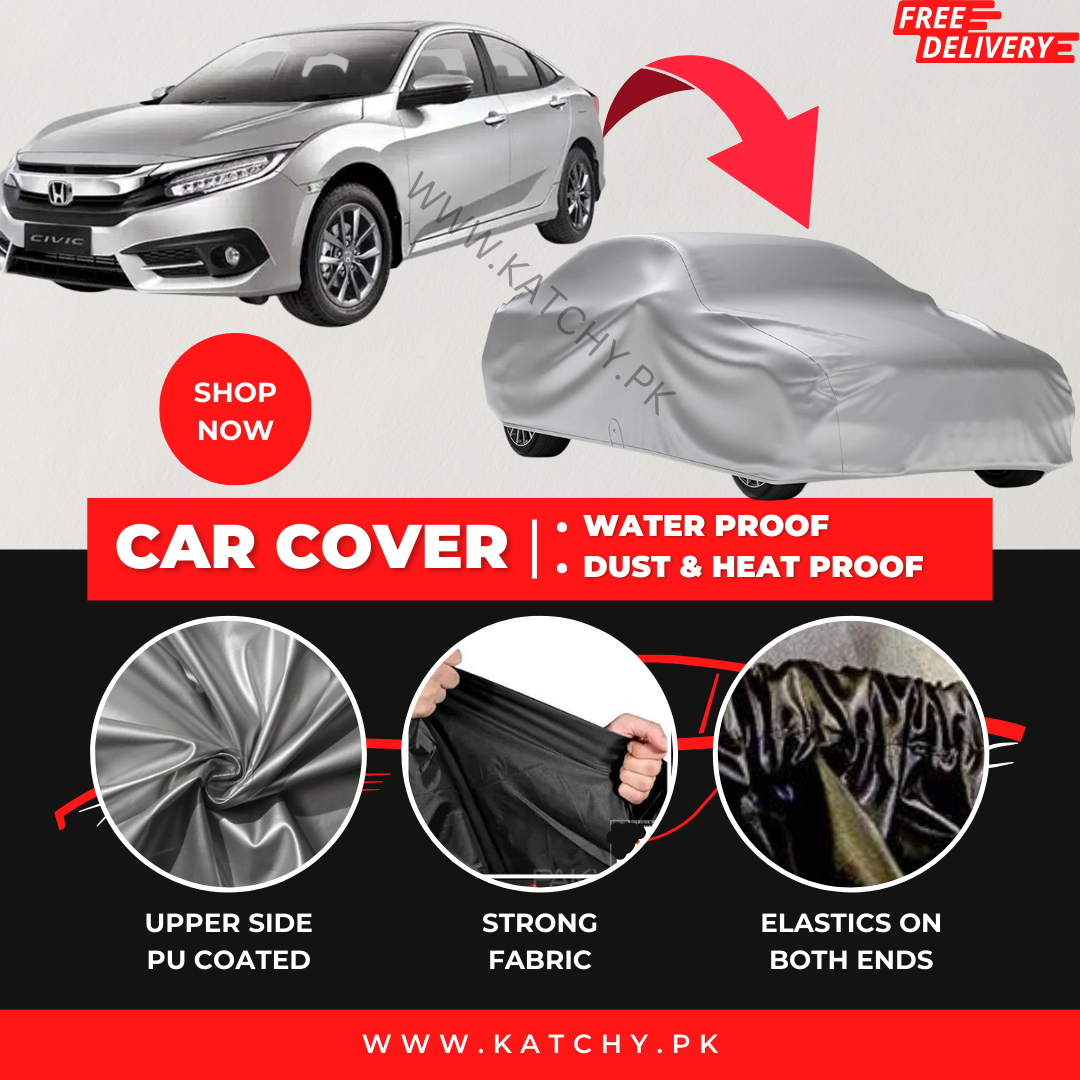 Honda Civic 2019-2023 Car Top Cover - Waterproof & Dustproof Silver Spray Coated + Free Bag