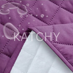 Waterproof Cotton Quilted Sofa Cover - Sofa Runners (Purple)