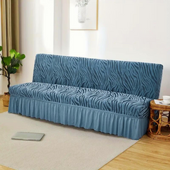 Zebra Velvet Sofa Covers (Blue)