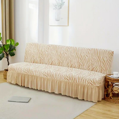 Zebra Velvet Sofa Covers (Beige)