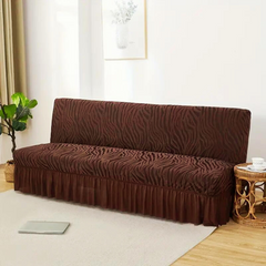 Zebra Velvet Sofa Covers (Dark Brown)