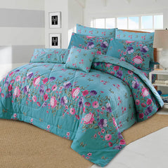 7 Pcs Quilted Comforter Set - Breeze