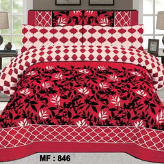 3 Pcs Bedsheet - Red Blotches