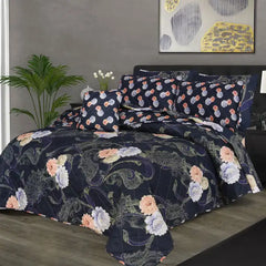 7 Pcs Quilted Comforter Set - Flori