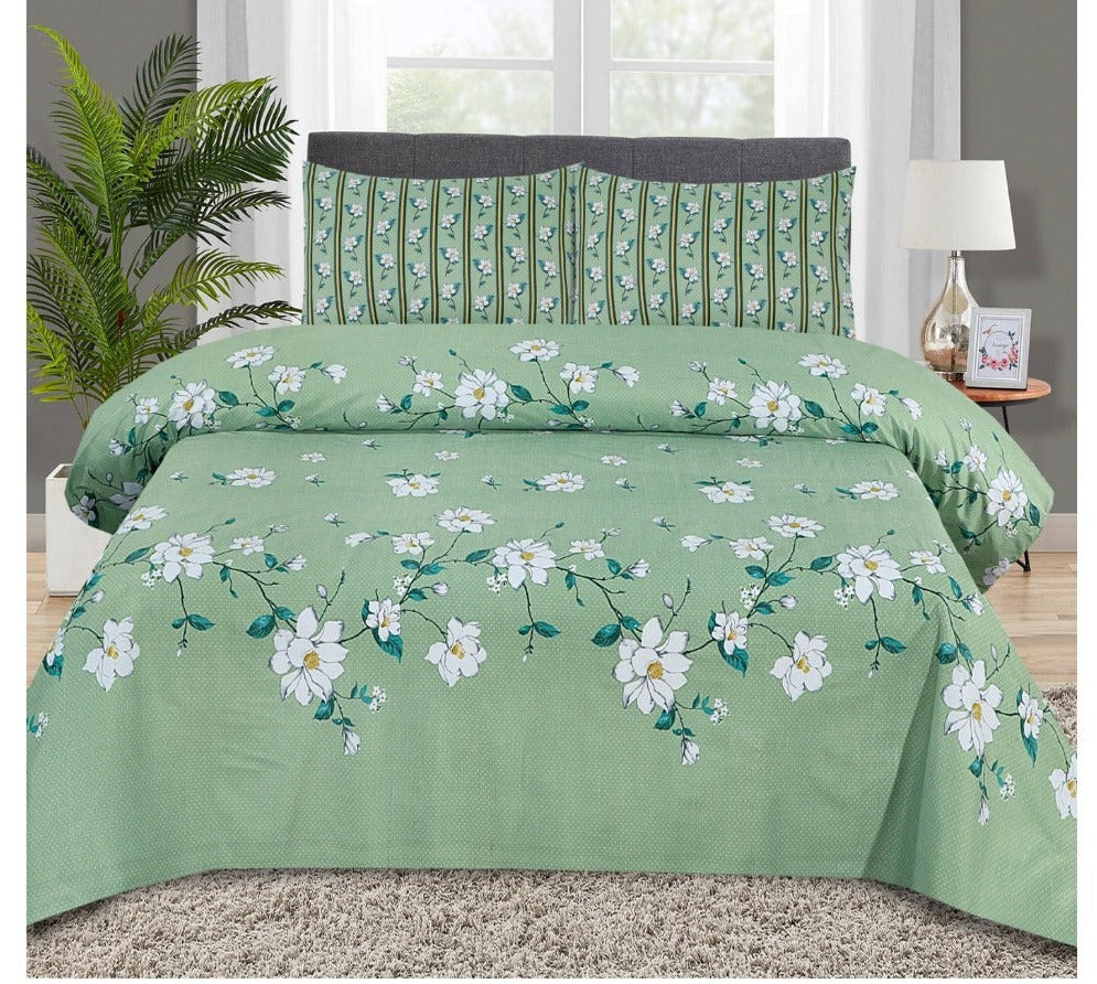 3 Pcs Bedsheet - Plumeria