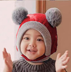 KIDS LUXURY WOOL CAP - MAROON