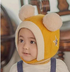 KIDS LUXURY WOOL CAP - YELLOW