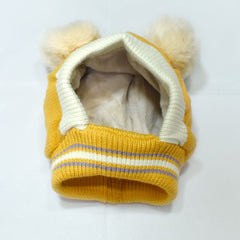 KIDS LUXURY WOOL CAP - YELLOW