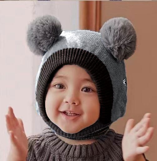 KIDS LUXURY WOOL CAP - GREY