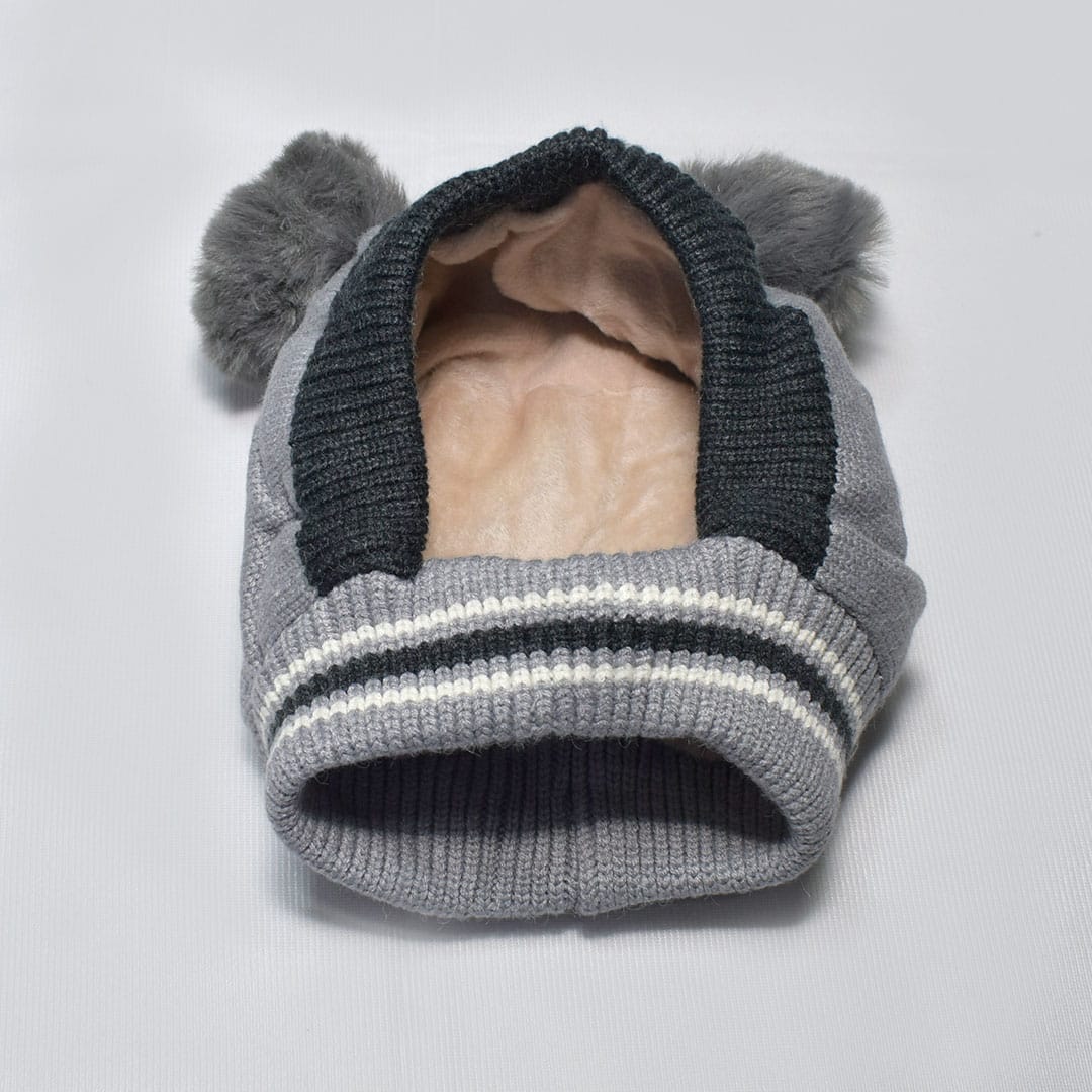 KIDS LUXURY WOOL CAP - GREY