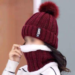 WOMEN LUXURY WOOL CAP - MAROON