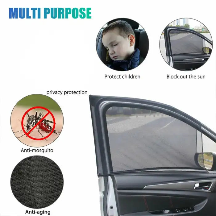 Car Window Sun Shades - Flexible 4 Pieces