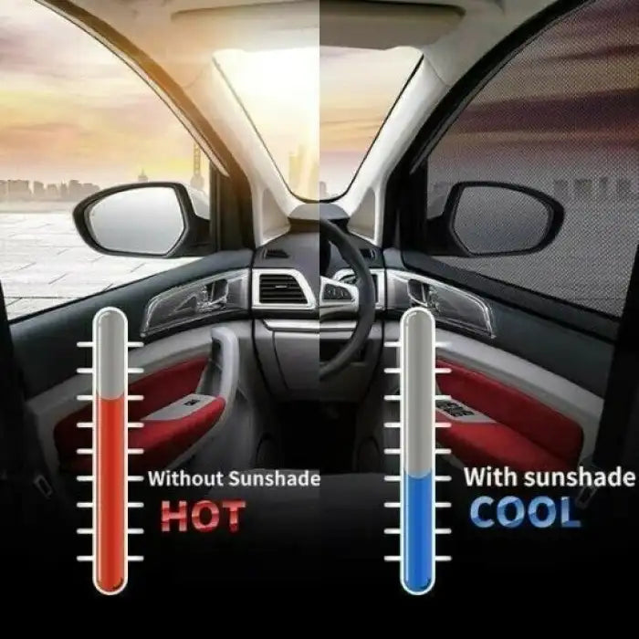 Car Window Sun Shades - Flexible 4 Pieces