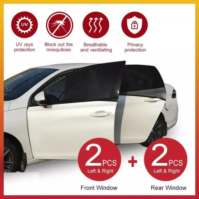 Car Window Sun Shades - Flexible 4 Pieces