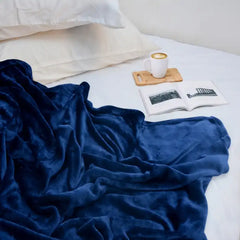 Double Bed Soft Fleece Blankets (Blue)