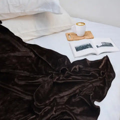 Double Bed Soft Fleece Blankets (Brown)