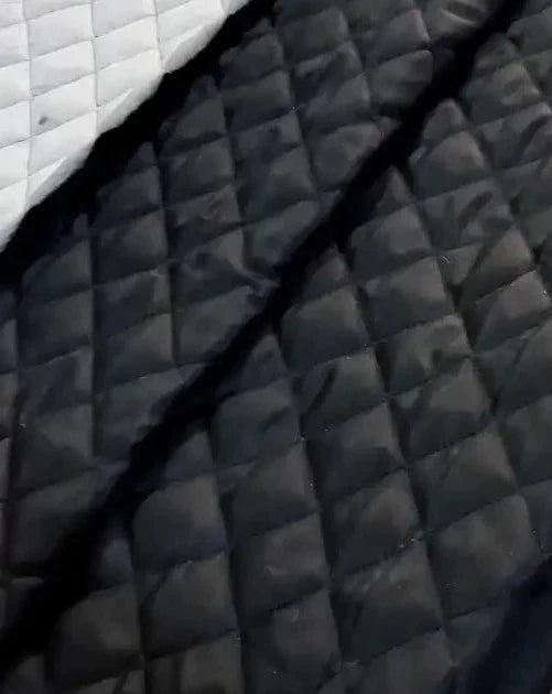 Cotton Quilted Sofa Runner - Coat (Black)