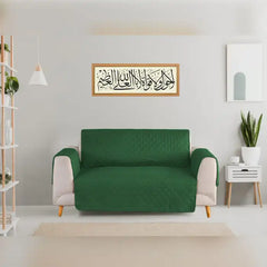 Cotton Quilted Sofa Runner - Coat (Green)