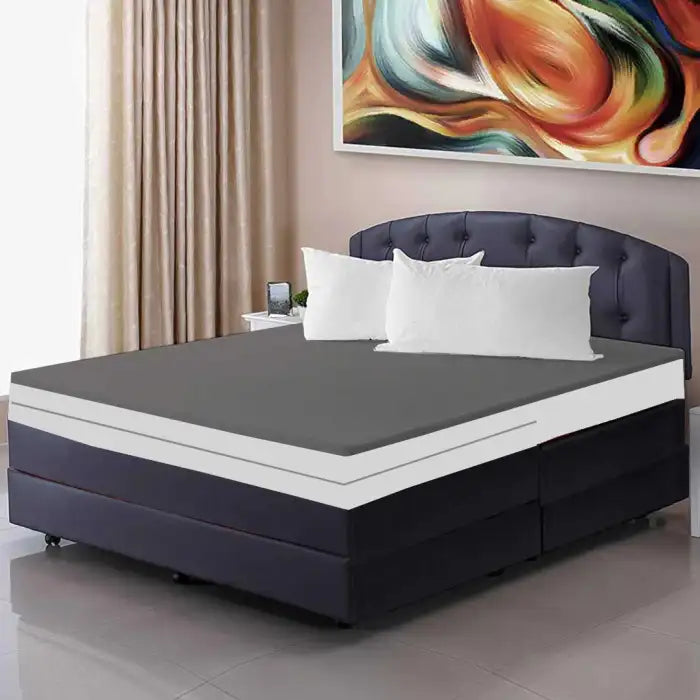 Double Sided Zipper Waterproof Mattress Cover - Grey Mattress