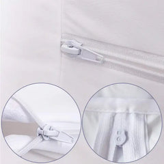 Double Sided Zipper Waterproof Mattress Cover - White Mattress