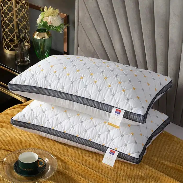 Premium Embroidered Bed Pillow With Filling