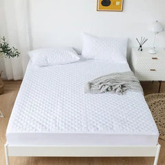 Quilted Waterproof Mattress Cover - White