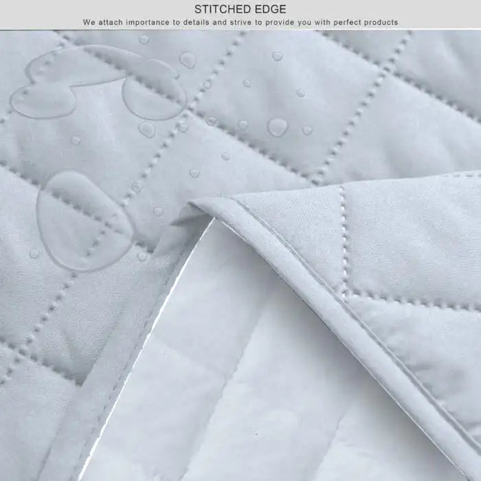 Quilted Waterproof Mattress Cover - White