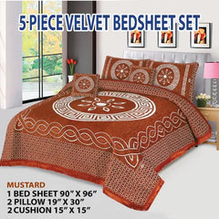 Velvet Jacquard Bed Sheet Set Vn-22